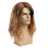 Wiwige Mens Blonde Wig Mid Length Synthetic Hair for Male Cosplay Party Costume Wig