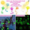 Armaytoy 28PCS Glow in Dark Sticky Hands Toys for Kids Valentines Goodie Bag Pinata Fillers Classroom Prizes Birthday Party Favors Supplies Stretchy Bulk Preschool Kindergarten Graduation Toys Gifts