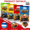 Pajean 48 Pieces Monster Truck Gift Bags Bulk Plastic Happy Birthday Truck Party Bag Racing Truck Treat Goodie Bags for Kids Monster Truck Birthday Party Favors Supplies Packing, 9.8 x 6.5 Inch