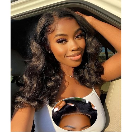Wavymy Glueless Wigs Human Hair Pre Plucked Pre Cut Body Wave HD Lace Front Wigs Human Hair for Women 180% Density No Glule Ready to Wear and Go Closure Wigs for Beginners 20 Inch