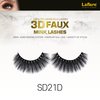 Laflare Silk Lashes 3D FAUX MINK Eyelashes, Light, Reusable, Handmade, Natural Looking, Professional Easy to Apply Eyelashes in a Knitted Style2-3 PACKS BUNDLE SPECIAL (3, SD21D)