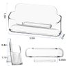 vrupin 4 Pack Business Card Holder for Desk,Clear Acrylic Business Card Holder Display for Men, Business Card Display Business Card Stand for Exhibition, Home & Office