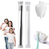 BREVI Toothbrush, BREVI Brush, BREVI Nordic-Inspired Premium Nano Toothbrush, Extra Soft Toothbrush with 20000 Soft Bristles, Micro Fur Manual Toothbrush for Sensitive Gums and Teeth (Black+white)