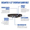 DeSantis 1 1/2” Everyday Carry Belt (EDC), Powder Coated Buckle Closure, Premium Leather Belt, Made of Leather and Other Synthetic Materials, 3.5mm Thick, Black, 38”