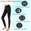 Wetsuit Pant Neoprene Pants for Women Men 3MM Snorkeling Scuba Long Pant Leggings, 2MM 1.5MM Diving Swim Tights Pants Wetsuits Shorts Sun Protection for Surfing Cold (3MM Black Women, Medium)