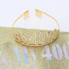 CURASA Birthday Sash and Crown for Women 40th Birthday Sash Gold Birthday Crown Adult Women Rhinestone Birthday Tiara Gold Its My 40th Birthday Sash Birthday Decoration for Party Gifts