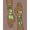 xo, Fetti Dinosaur Temporary Tattoos for Kids - 44 Glow In The Dark Pcs | Birthday Party Supplies, Dinosaur Party Favors, T-rex Decorations