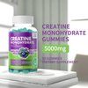 Novomins Creatine Monohydrate Gummies 5000mg for Men & Women, Chewables Creatine Monohydrate for Muscle Strength, Muscle Builder, Energy Boost, Pre-Workout Supplement(90 Count)-Blueberry flavor.