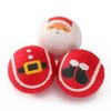 LUCKITTY 3 Packs Christmas Dog Tennis Balls Interactive Toy Puppy for Small Medium Dogs Training Playing- Santa Claus Patterns 2.5 Inch