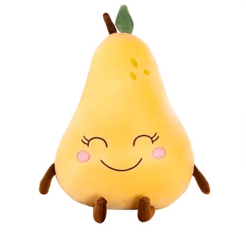 KOILLIEUS Adorable Fruit Plush Toys, Cute and Soft Stuffed Fruits for Kids, Perfect for Playtime and Decor, Fruit Plush Toys for Kids 3+ (Pear Plush Toys)