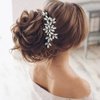 Unicra Bride Crystal Wedding Hair Comb Silver Bridal Side Comb Rhinestone Hair Accessorie for Women and Girls (A-Silver)