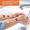Halloween Temporary Tattoos Halloweeen decor - 10 Sheets Luminous Halloween Tattoos Stickers - Halloween Party Favors Goodie Bag Fillers for Halloween Decorations Party Supplies
