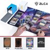 ZLCA Card Deck Box for MTG Cards with 2 Dividers, Card Storage Box Fits 100+ Single Sleeved Cards, PU Leather TCG Card Deck Case Holder for Magic Commander Yugioh (Blue,SeaKing)