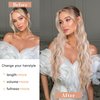 NOSTALGIA Blonde Ponytail Extensions Long Wavy Drawstring Ponytail 26 Inch Drawstring Ponytail Hair Extensions for Women Daily Use