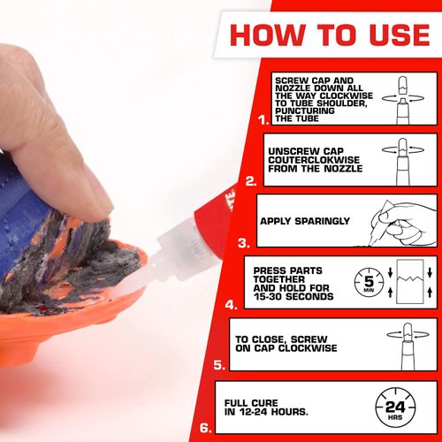 Loctite Super Glue Gel Tube, Clear Superglue for Plastic, Wood, Metal, Crafts, & Repair, Cyanoacrylate Adhesive Instant Glue, Quick Dry - 0.07 fl oz Bottles, Pack of 1