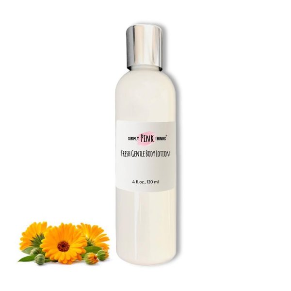 Simply Pink Things Fresh Gentle Body Lotion (4oz., 120ml), Paraben Free, Phthalates Free, Vegan, Natural and/or Organic Ingredients