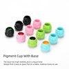 BAMTTOO 200pcs Disposable Tattoo Pigment Ink Cups Skull Tattoo Ink Cups For Tattoo Permanent Makeup Container Cap Tattoo Accessory Tattoo Kits (damoBlack)