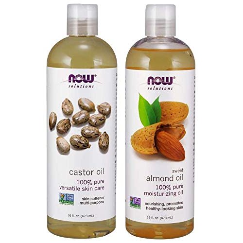 Birsppy Now Foods Almond Oil 16 oz. and Castor Oil 16 oz