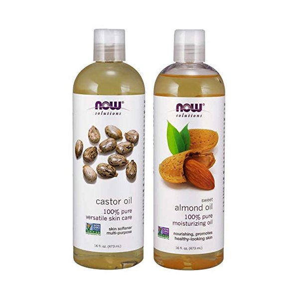 Birsppy Now Foods Almond Oil 16 oz. and Castor Oil 16 oz
