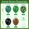 60pcs 12inch Camo Balloons, Green and Brown balloons with Dark Green Black Balloons for Hunting Camping Game Jungle Theme Camo Birthday Party Decorations