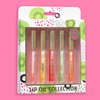 Marina and Demme 5 Piece Tropical Lip Oil Collection: Set of 5 Vibrant Lip Glosses in Travel-Friendly Tubes (2.5ml Each) for Luxurious Lip Care