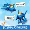 Super Wings Transformer Toys, 5 in Jerome Airplane Transformer Figures Toys, 2 in 1 Mode Rescue Bots Action Figure Toys for 3-5 Year Old Boys Girls, Fun Plane Toys for Toddlers Kids Age 3 4 5 6 7