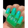 Polish Me Silly Slimey Glow - Neon Green Blue NEON Glow Pop Collection Multi Color Shifting: Mylar Oil Slick Indie Nail Polish