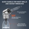 Valkynos Bit Holder Cool Gadgets, Cool Stuff Quick Release Bit Holder, 1/4 Drill Bit Holder Keychain 12Pcs, and 105° Right Angle Drill Attachment for Tight Spaces, 13Pcs Stocking Stuffers for Men Dad