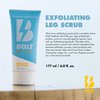 Bolt Skin + Shave - Exfoliating Leg Scrub for Men with Bamboo & Coconut Extract - Fights Ingrown Hairs and Dead Skin Buildup for a Smoother Shave - Aloe Vera & Pumice Formula - 6 Fl Oz
