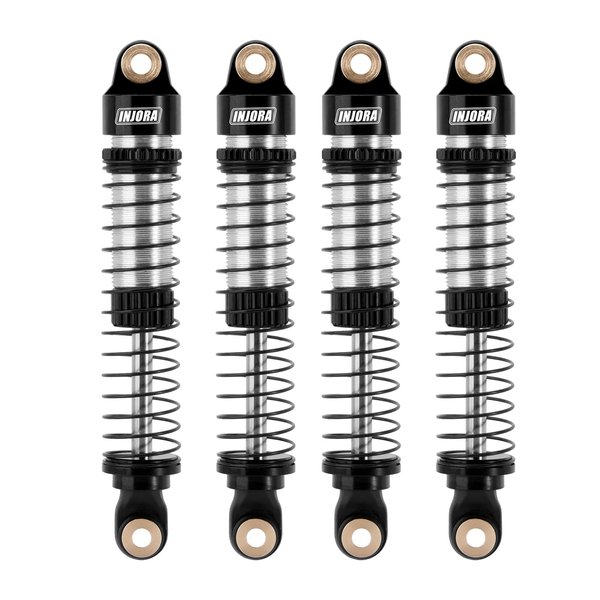 INJORA 59MM Shocks Long Threaded Shock Absorber Oil Damper for TRX4M 1/18 RC Crawler Upgrade (Black)