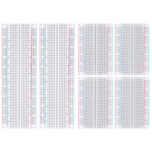 Rindion Breadboard, 6PCS Bread Board, Breadboard Kit Includes 2PCS 830 Point + 4PCS 400 Point, Power Distribution Connection Block for Arduino, Proto Shield and Prototype Shield