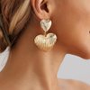 Octwine Vintage Statement Love Earrings Gold Boho Chunky Earrings Dangling for Women Stud Earrings Chandelier Statement Earrings Sparkly Simple Earrings for Women
