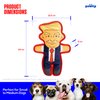 PAWTY Donald Plush Dog Toy with Squeaker - United States of America Patriotic Flag Dog Toy - Durable Tough Chew Resistant Toy for Strong Biter - Funny Cute Unique Birthday Puppy Gift