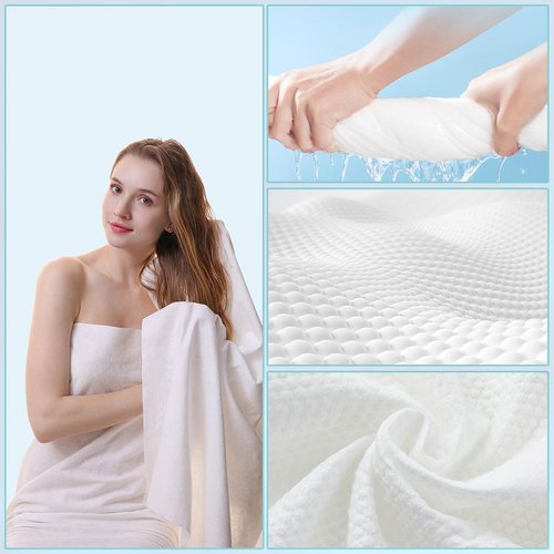 10 Pack Individual Compressed Bath Towels,Disposable Compressed Cotton Towel Portable Lightweight and Reusable for Traveling Hotel Hiking Camping Beach Swimming(Towel+Bath Towels)