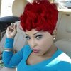 DOcute Red Pixie Cut Wigs for Black Women Short Hair Red Short Wigs for Black Women With Bang Curly Black Women wigs (Red)