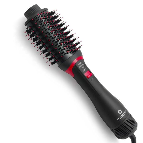 OZIMTEC Professional Hair Brush and Hot Dryer Electric Comb One Step Hair Dryer Fast Hair Straightener 4 in 1 Design