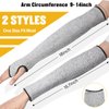 Chuarry 4 Pairs Level 5 Cut Resistant Arm Sleeves Arm Protection Gardening Sleeves with and Without Thumb Hole (Black, Gray)