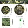 96Pcs Army Birthday Party Supplies Army Party Plates Napkins Forks Army Party Decorations for Camo Birthday Party, Military Soldier Camouflage Veteran Day Party Decorations, Serves 24