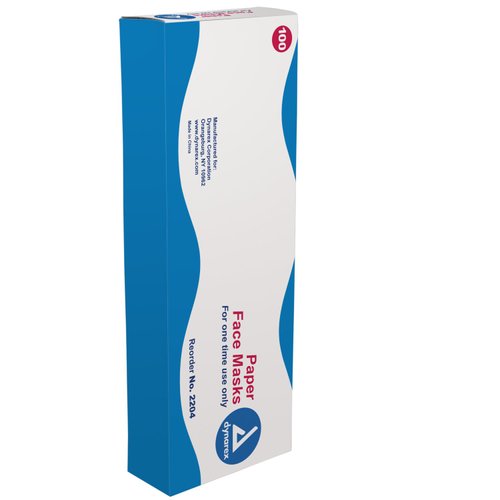 Dynarex Paper Face Mask White 10/100/Cs