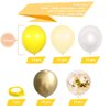 KBZVNAF Yellow White Gold Confetti Balloons - 60 Pack 12 inch Pastel Yellow Latex Party Balloon for Sunflower Honeybee Theme, Birthday, Baby Shower, Wedding Decorations