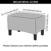 PENDEJATO Stretch Ottoman Covers, Velvet Ottoman Slipcover Rectangle Storage Stool Cover Footstool Slipcover for Living Room Furniture Protector (Yellow)