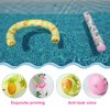 Pool Noodle Set - 2 Pack Inflatable Swimming Noodles for Adults Pool Noodles Floats Pink Yellow Curved Swimming Pool Float for Summer Vacation Sea Beach Lake Exercise Party （Flamingo & Pineapple）