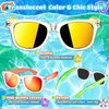 Joycover Valentines Day Gifts for Kids with Kids Sunglasses, 16 Pack Valentines Party Favors for Kids 4-8, Translucent Sunglasses for Kids with UV400 Protection, Beach, Pool Party Favors Supplies