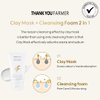THANKYOU FARMER Rice Pure 2-IN-1 Korean Clay Mask to Foam Cleanser 5.27 fl.oz, Removes Excess Oil, Removing Dead Skin Cells, Soft Skin, Pore Purifying, Dermatologist Tested Korean Face Wash