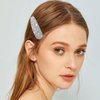 Gjinxi 6PCS Rhinestone Snap Hair Clips, Shining Crystal Hair Barrettes for Women and Girls, Silver/Gold/Blue Bling Hair Pins, Glittering Hair Accessories for Party Wedding Daily Hair Decorative