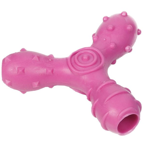 Pet Life ® 'Tri-Chew' Treat Dispensing and Chewing Interactive TPR Dog Toy