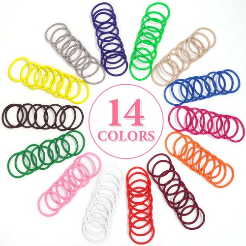 Anezus 200 Pcs Hair Ties for Women Girls Hair Elastics Hair Bands Ponytail Holders Hair Rubber Bands for Thick Straight Curly Hair, Multi-colored