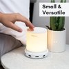 Macally Small Touch Lamps for Nightstand - Bedside Lamp with USB Port - 3 Way Dimmable Short Table Lamp for Small Spaces - Use as Night Light and Charger in Bedroom