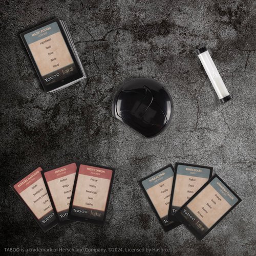 Taboo: Horror Edition Party Board Game, Horror Genre Themed Trivia Word Game with Screaming Buzzer, Game for 2 Players or More, Fans of Horror Themed Films & Culture, Ages 13 and Up