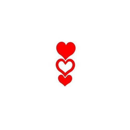 Tanning Bed Body Stickers 3 Part Heart Temporary Tattoo Pack of 100